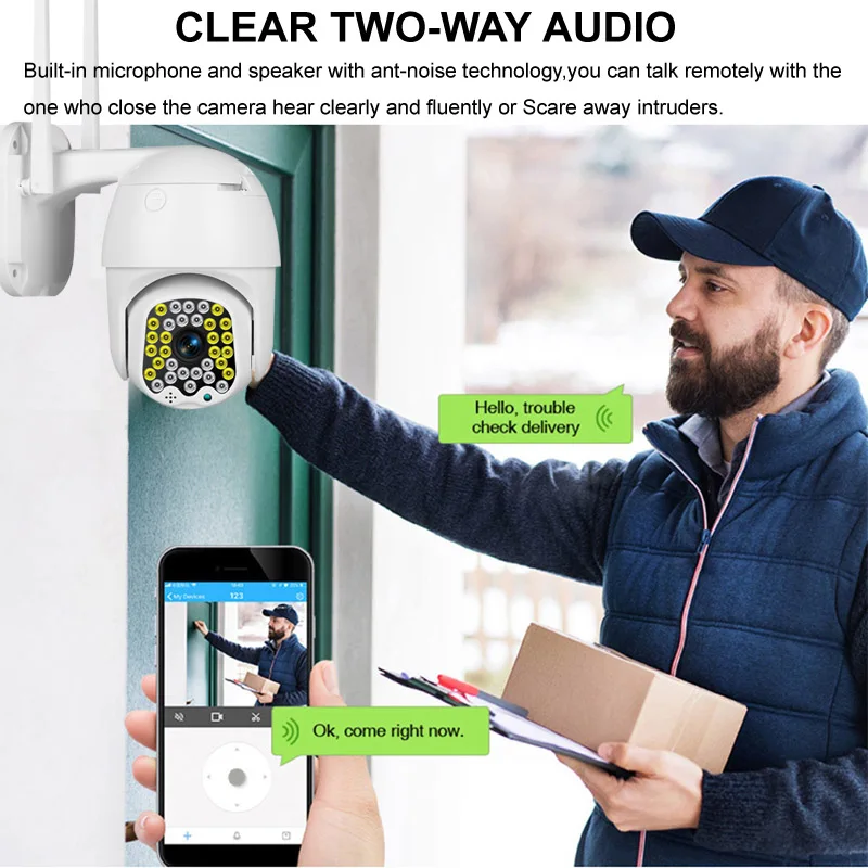 1080P Outdoor Security Surveillance WiFi IP Camera 360 Smart Motion Detection Outside Colorful CCTV Monitor IP66 IP Wi Fi Cam