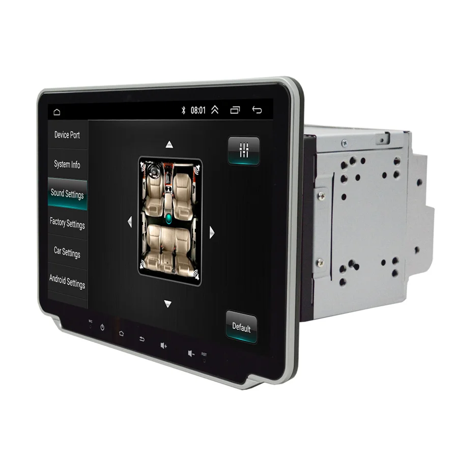 2DIN Rotatable 10.1" Android 9.1 Car Stereo Radio GPS Navigation MP5 Player Wifi