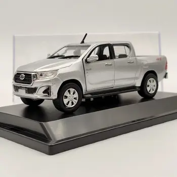 

1/43 For T~ota Hilux Revo 2.8 4X4 Diff Lock Silver Diecast Models Car Pickup Truck Auto Toys Gift Collection