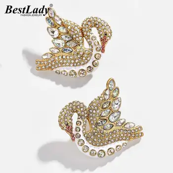 

Best Lady Summer Animal Stud Earrings for Women Korean New Fashion Cute Charm Swan Earrings Jewelry Wedding Party Gift Wholesale