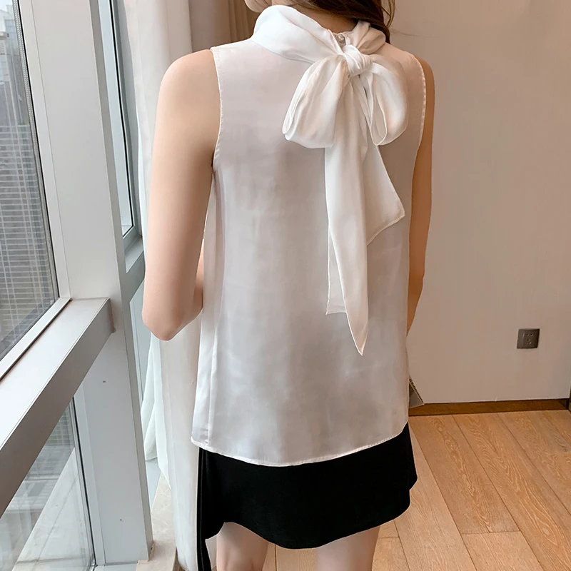 Office Lady Fashion Sleeveless Chiffon 