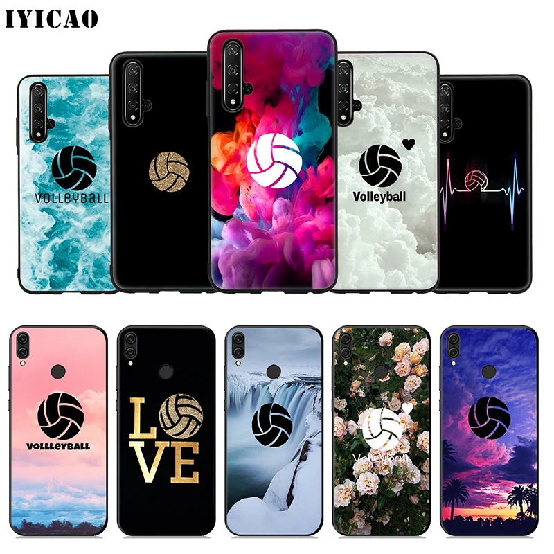 IYICAO Volleyball Sport Ball Play Soft Case for Huawei Honor 20 10 9X 9 8X 8C 8 7X 7A 6A Lite Pro View Note Phone Cover |