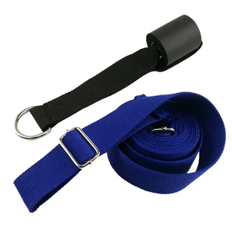 Синий Adjustable Sports Yoga Ballet Band Dance Gymnastic Exercise Rope Soft Tension Stretching Strap Leg Stretcher Strap Training Rope - Цвет: Синий