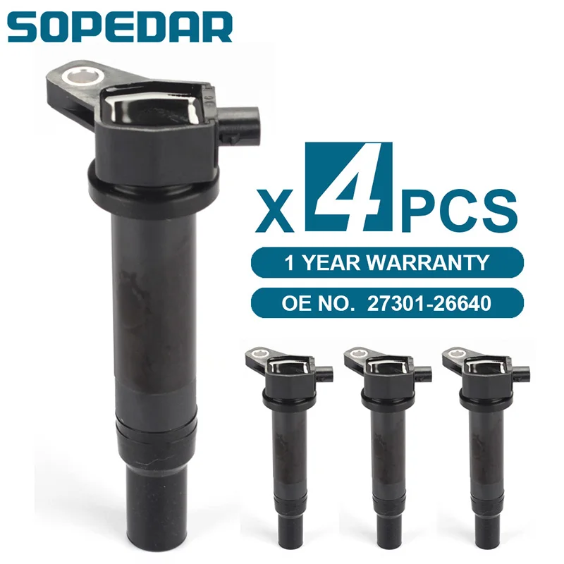 SOPEDAR 4 шт. двигатель автомобиля катушки зажигания 27301-26640 для KIA RIO HYUNDAI VERNA/HYUNDAI ACCENT