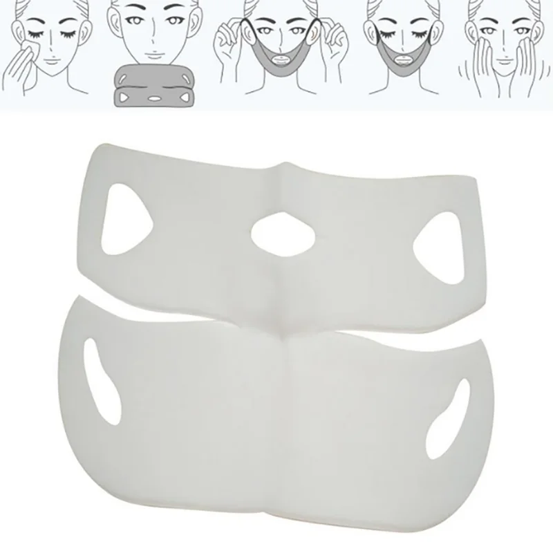 Двойное напряжение в форме лица укрепляющая маска бумага для похудения устраняющий отеки лифтинг, укрепление тонкий массажер прибор для