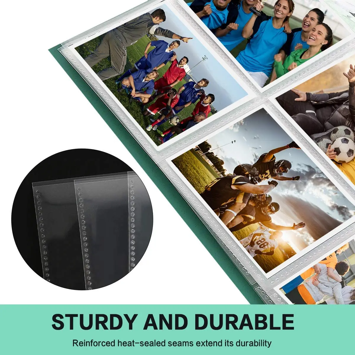 20 Pieces Trading Card Sleeve Pages, 100 Pack 9 Pocket Trading Card Storage Album Pages 11 Holes Fit 3 Ring Binder