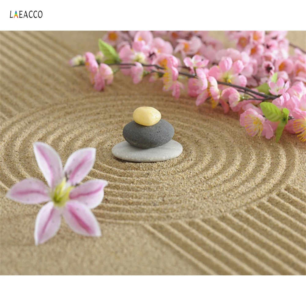 Laeacco Sandy Pink Flower Cobblestone Painting Canvas Photos art Bed Living Room Wall Decoration Posters Oil Paintings Picture | Дом и сад