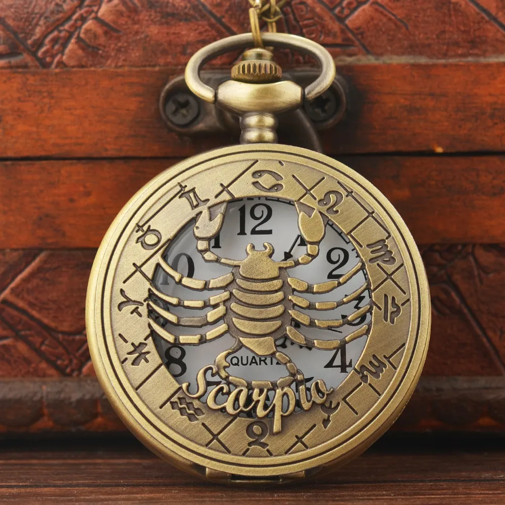 

Vintage Bronze Steampunk Pocket Watch Roman Numerals Quartz Necklace Pocket & Fob Watches Chain Men Women Clock Relogio De Bolso