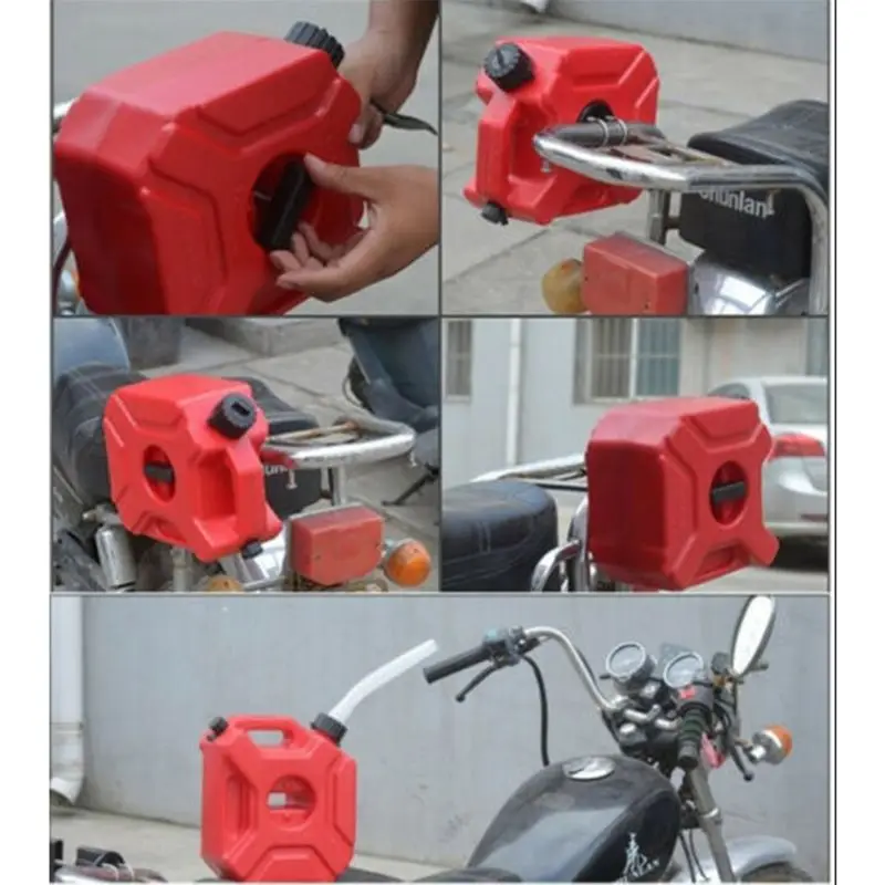 Motorcycle 3L Portable Jerry Can Gas Anti-static Plastic Car Fuel Tank Q9QD