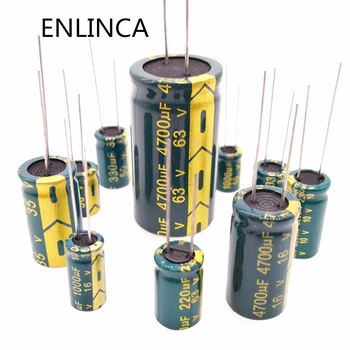 

5-20pcs 10V 16V 25V 35V 50V Low ESR high frequency aluminum capacitor 2.2uf 4.7uf 6.8uf 10uf 22uf 33uf 68uf 82uf 120uf 150uf 20%