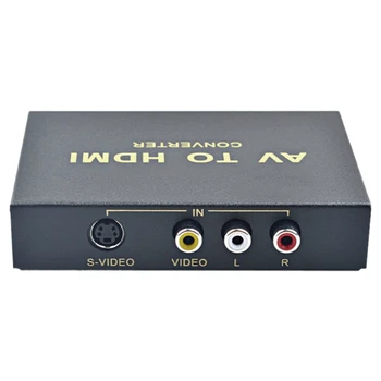 

1080P AV to HDMI Adapter HD S-Videos to HDMI Converter Suitable for Monitor, TV, Projector(EU Plug)