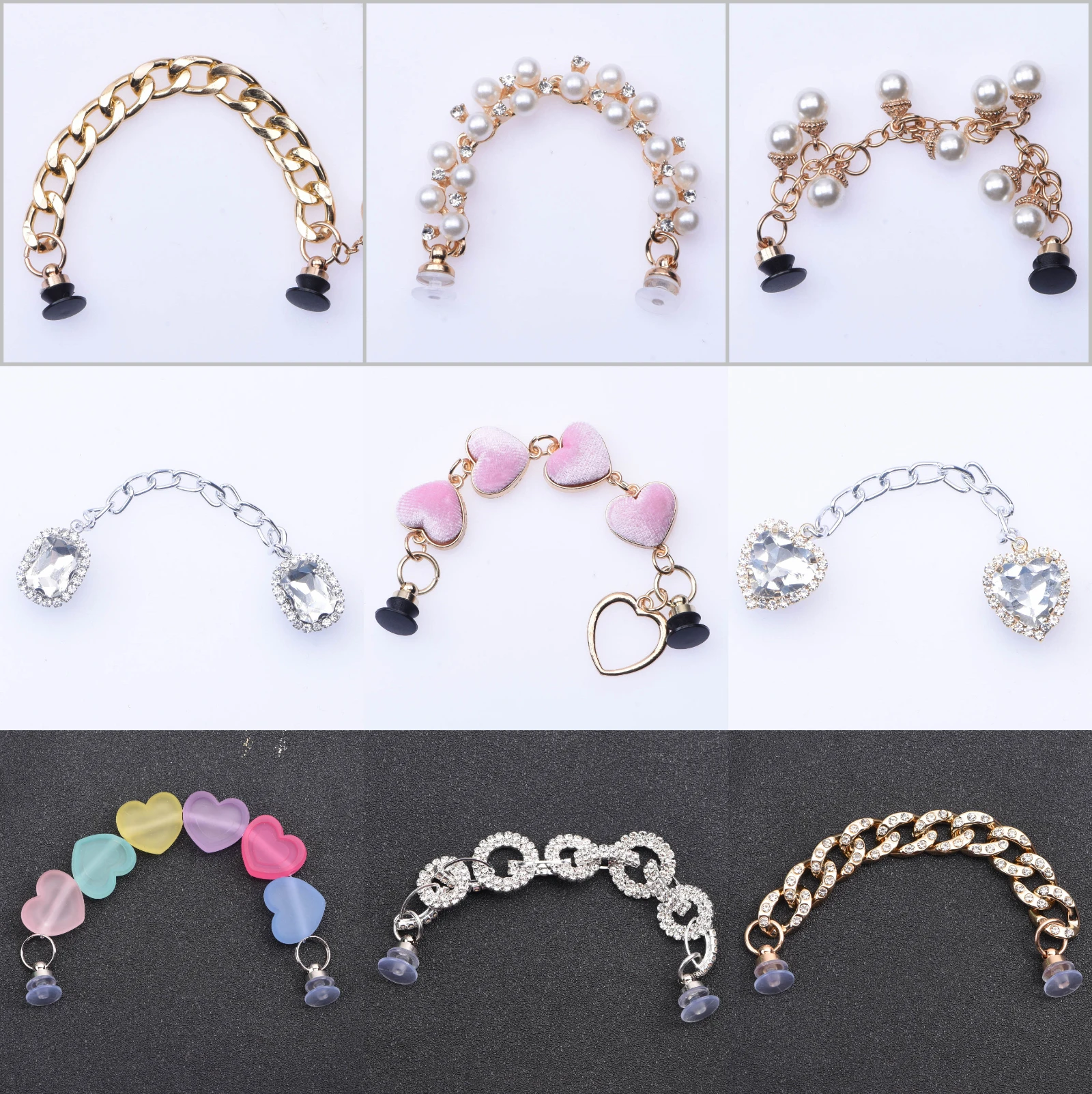 Abalorios de cadena para zapatos, accesorios de decoración para Zueco de Croc, hebilla de colgante, regalo para niña, 1 Uds.