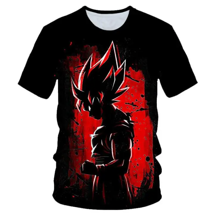 Супер Saiyan футболка с драконом и шариком для мужчин, летние футболки с драконом Z, забавные аниме, странные вещи, Детская 3d футболка Goku - Цвет: 20