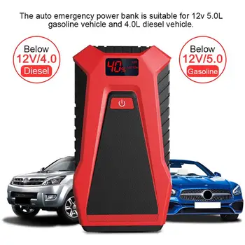 

12V Mini Portable Car Charger Battery Booster Emergency Power Bank MultiFunction Car Jump Starter for Cars Starting Device