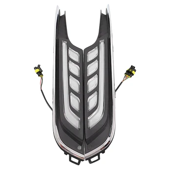 

Pair 12V LED DRL Daytime Running Light Car Accessories ABS 12V Fog Lamp Cover for Golf 7 MK7 2013-2016