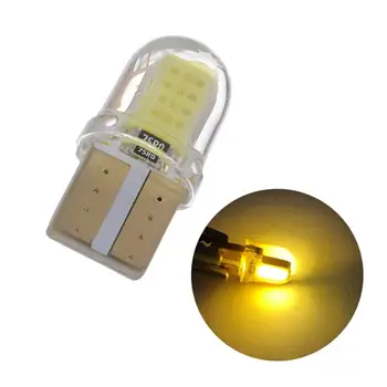 

1pcs T10 COB LED Width Lamp W5W 168 194 Car Side Wedge Reading Dome Bulb License Plate Light Silicone Crystal Car Accessories