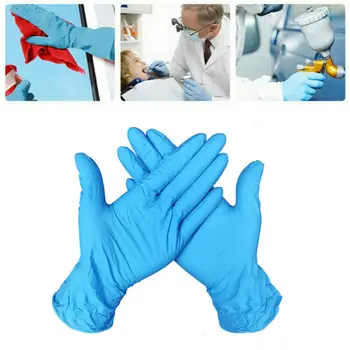 

100PCS Nitrile Disposable Gloves Powder Latex Free Mechanic Tattoo Valeting