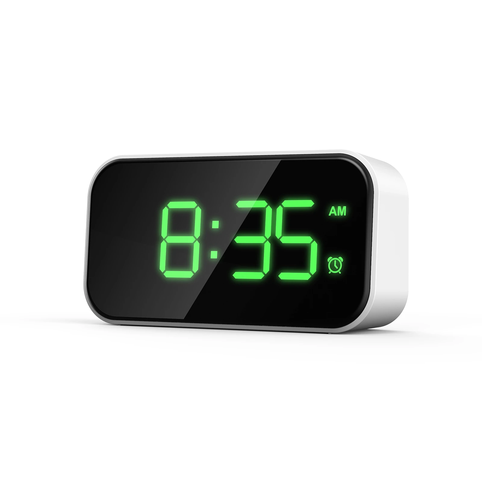 Mini LED ayna çalar saat dijital erteleme masa saati elektronik masaüstü  saatler (siyah yazı)|Alarm Saatleri| - AliExpress