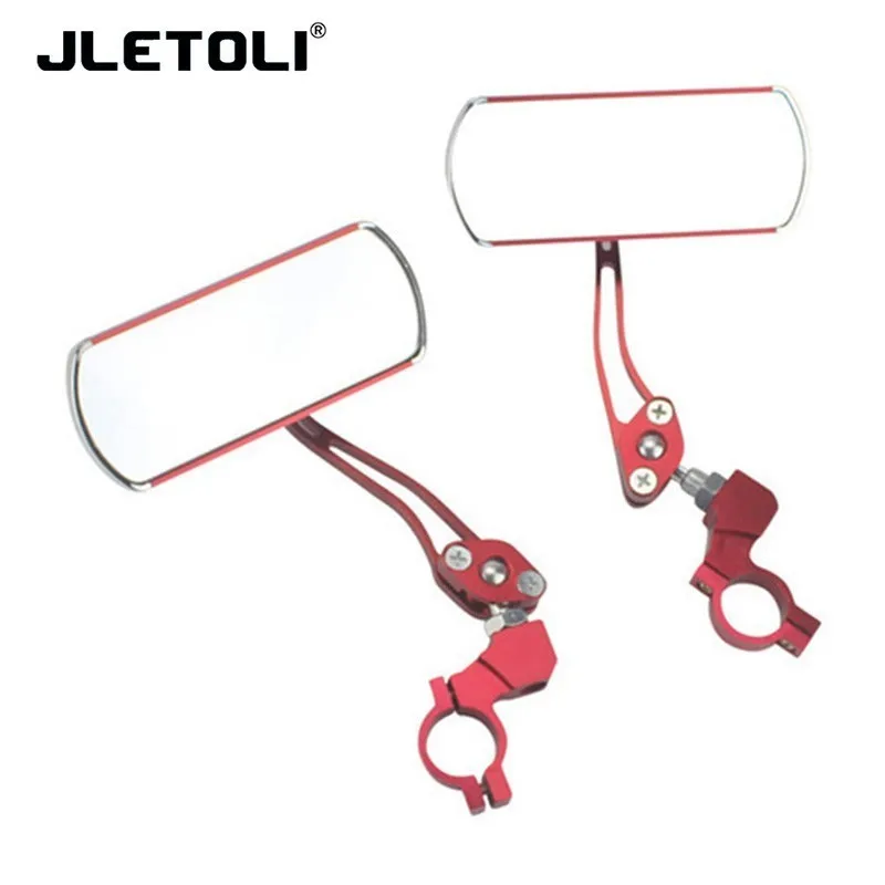 JLETOLI, зеркало для горного велосипеда, классическое зеркало заднего вида, руль, гибкий, безопасный, заднего вида, велосипедные аксессуары - Цвет: RED