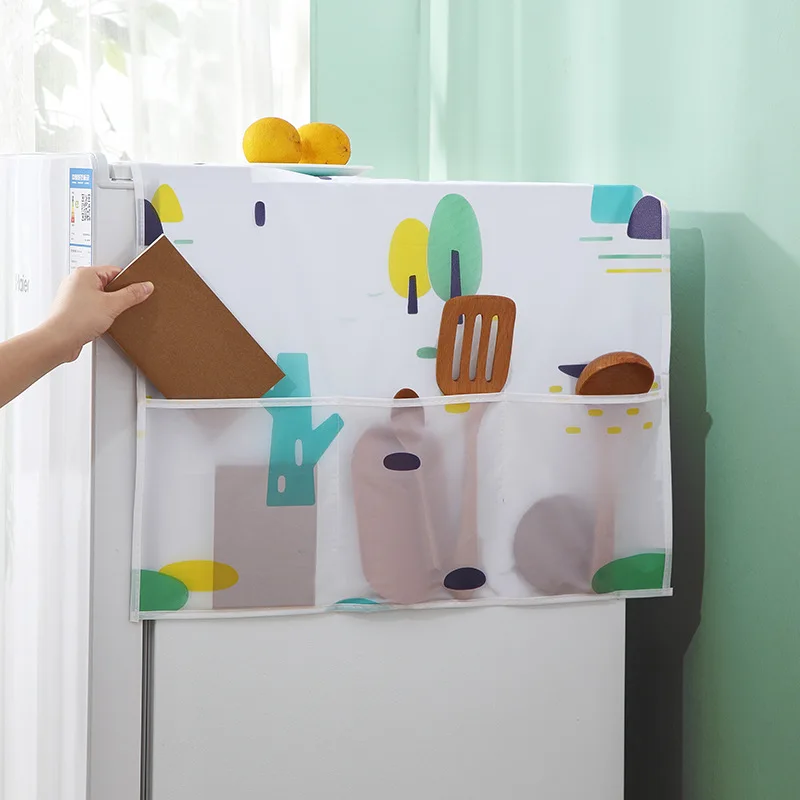 

Household Fridge Dust Cover Geometric Waterproof Household Refrigerator Dust Cover Appliance Covers Drop Shipping