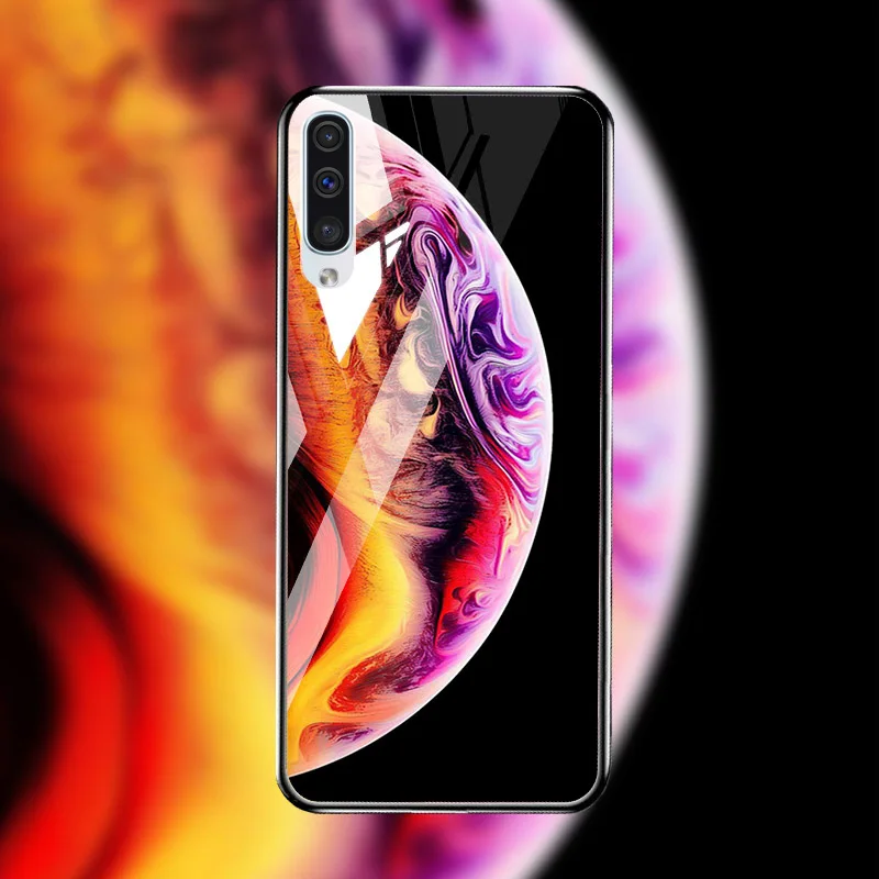 Закаленное Стекло чехол СПС samsung Galaxy A50 A70 A40 A30 A20 A60 A10 A80 A90 5G A50s A20s A10s чехол samsung A7 A8 плюс Чехол - Цвет: J065