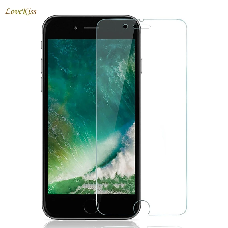 9H HD закаленное стекло для iPhone 8 Plus X XS Max 4 4S 5C 5S SE 5 6 7 6S 11 Pro чехол с защитной пленкой