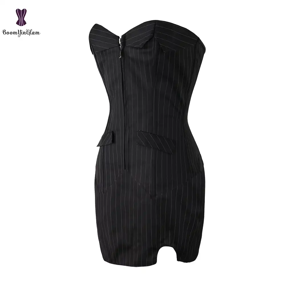 pinstripe corset top