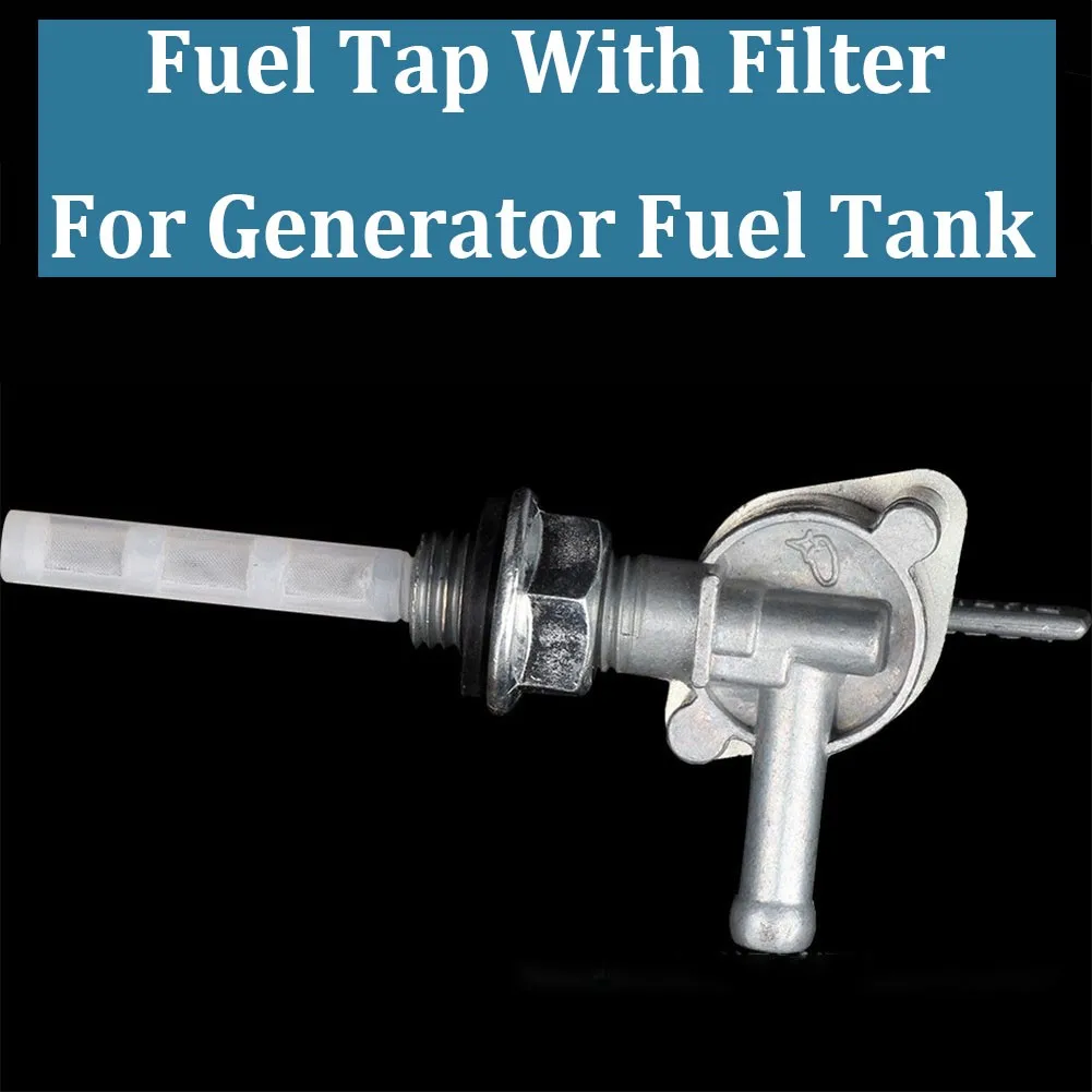 FUEL TAP WITH FILTER AND RIGHT HAND OUTLET FOR GENERATOR FUEL TANK 