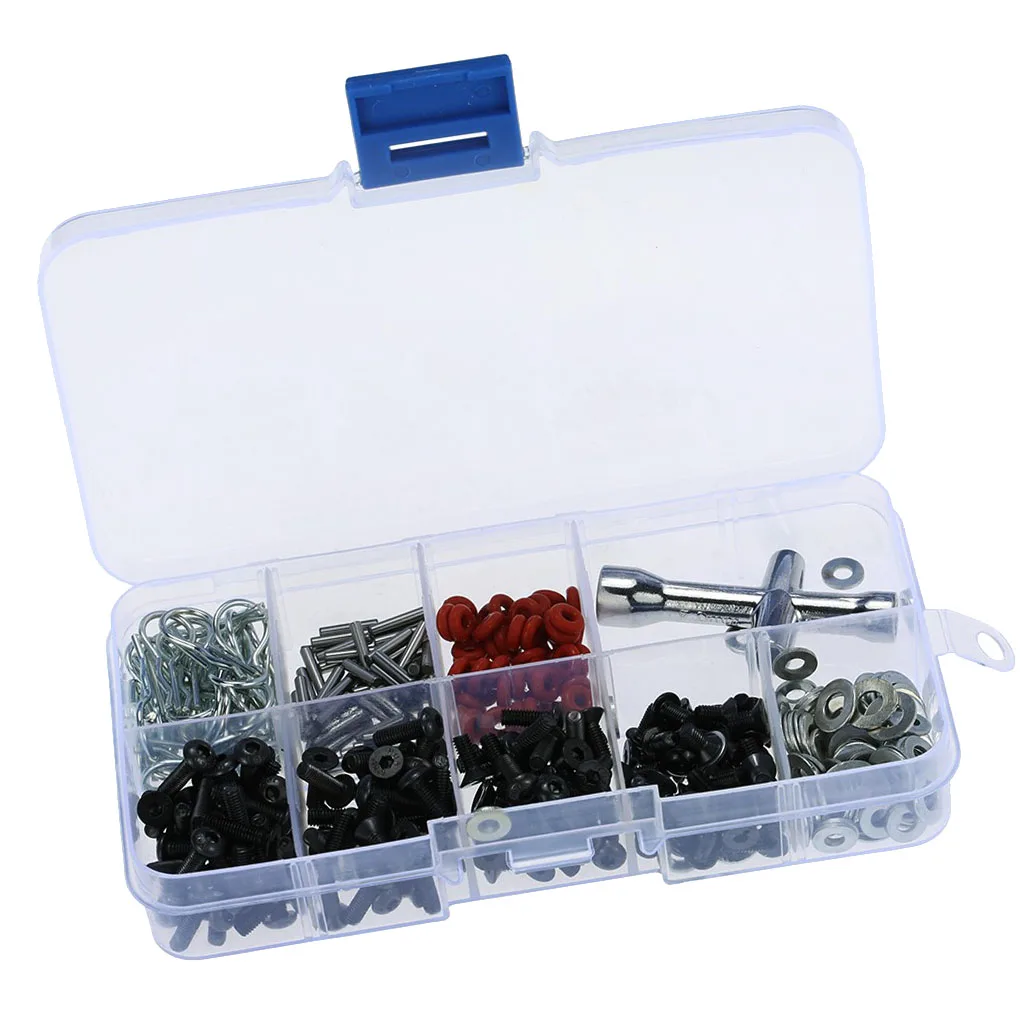Details about  / 180x Flat Head Screw Box Assorted Repair Accessories kit Fit for 1//10 HSP RC Car