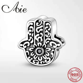 

High Quality 925 Sterling Silver lucky Hand of Fatima Devil's Eye Beads Jewelry Fit Original European Charms Bracelet Necklace