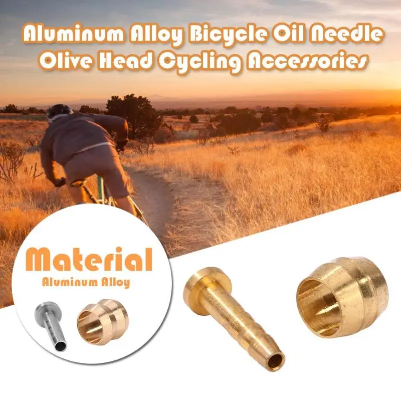 1 Pair Aluminum Alloy Mountain Bike Oil Needle Olive Head Cycling Accessory 2 Colors Cycling Brake Tubing Olive Head Oil Needle