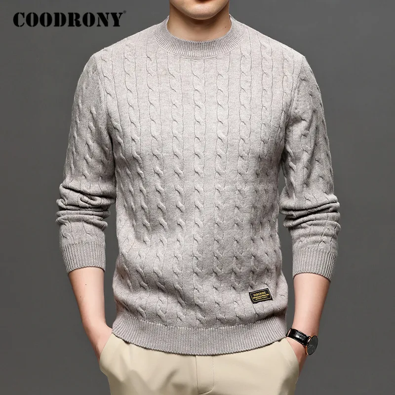 COODRONY Brand Sweater Men Streetwear Fashion Knitwear Jumper O