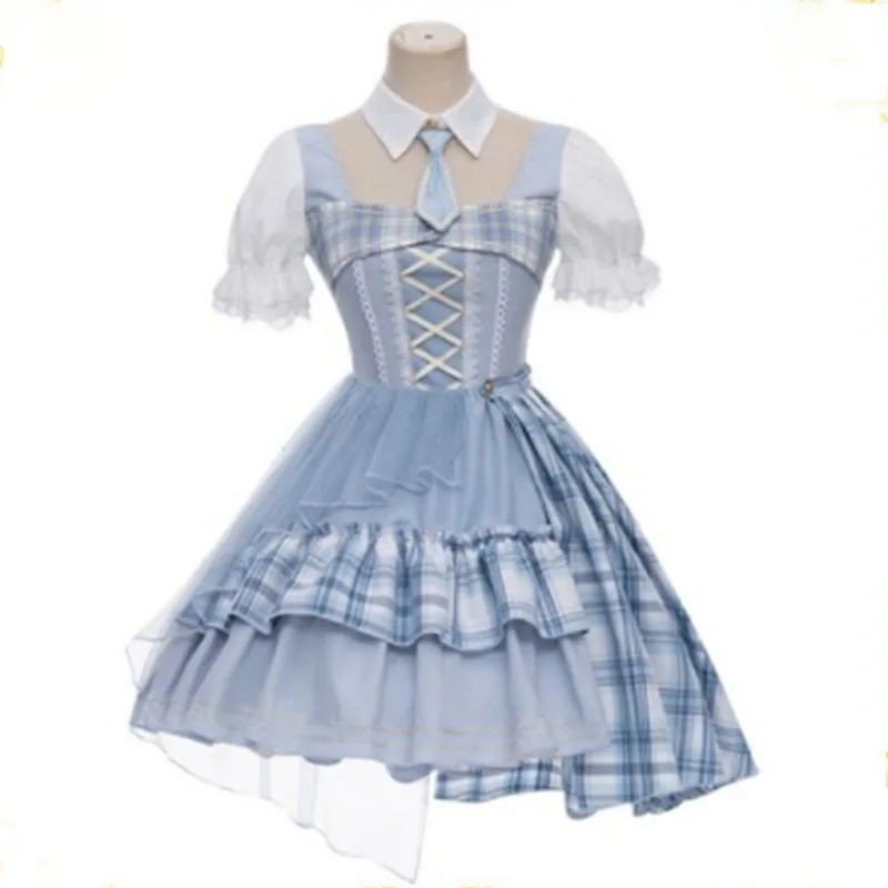 

Made for you Handmade Customized by customers Uniform Plaid Dress