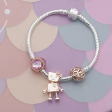 Стиль DIY Rosegold Роботы серии Womenundefineds змеиная кость браслет