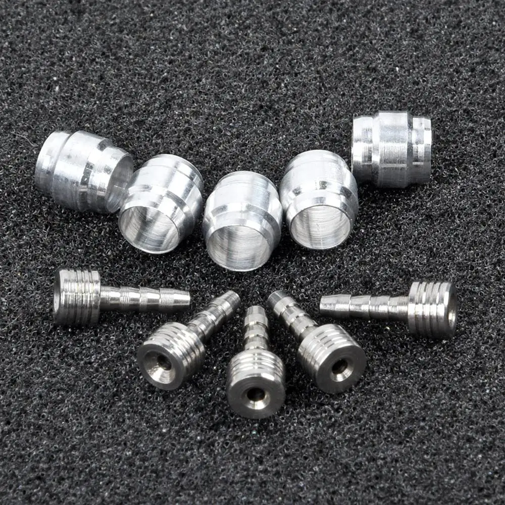 

10 Bicycle Bike Olive Insert Connectors For AVID SRAM 5mm Hydraulic Brake Hose Aluminum alloy Bicycle Accessories avid sram