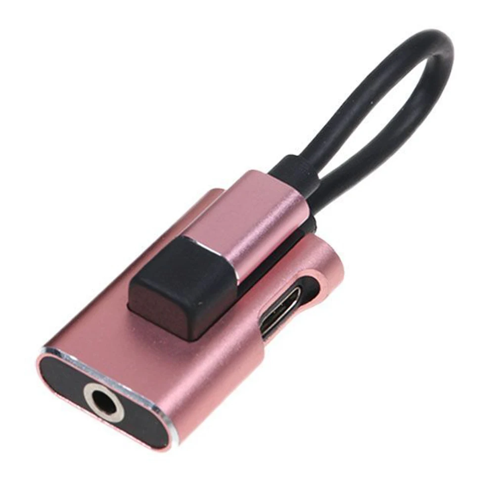 2 в 1 USB Plug And Play type C до 3,5 мм простой в использовании аудио адаптер портативные легкие наушники небольшой зарядный кабель корпус из сплава