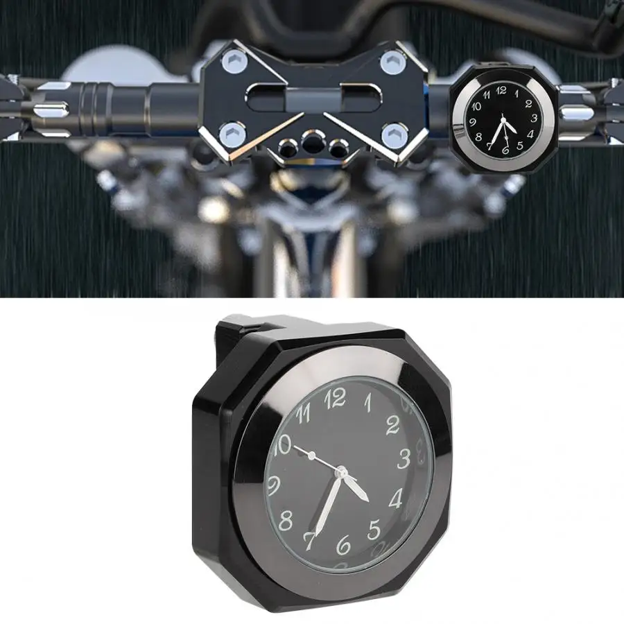 Алюминиевый сплав часы водонепроницаемый светящийся черный мотоцикл модификация авто аксессуары автомобиль тире часы Мотоцикл Запчасти
