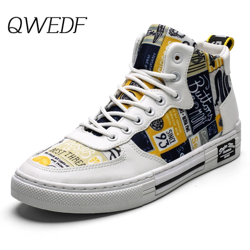 

2019 High Top Sneakers Men Breathable Fashion Vulcanize Shoes Male Lace Up Shoes Trainers Tenis Masculino Zapatilla Hombre Z2-78