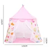 Kid Teepee Tent House For Game Room Decor Kids Outdoor Game Summer Children's Tent Princess Castle Tent  Portable Foldable Gifts 2