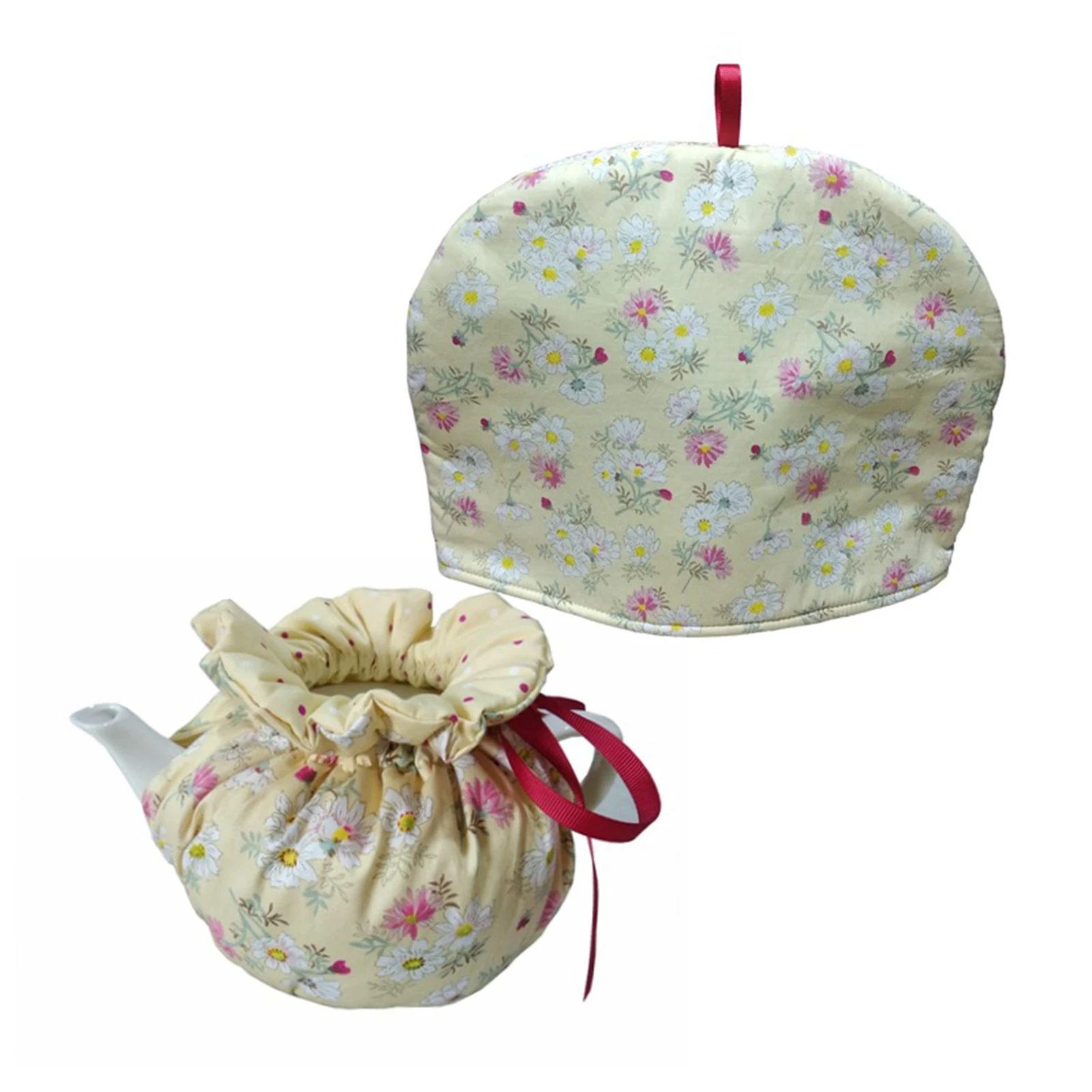 1pc Cotton Vintage Floral Teapots Dust Cover Tea Cosy Kettle Cover Insulation and Keep Warm For Home Teaware Accessories LBS
