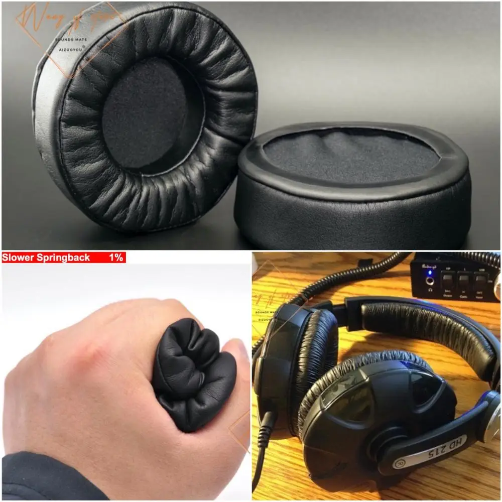 Super Thick Soft Memory Foam Ear Pads Cushion For Sennheiser HD215 HD215 II Headphones Perfect Quality Not Cheap Version