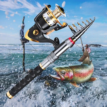 

Feeder Rod Fishing Carp Rod Set Telescopic Travel Surf Casting Carbon Trolling Fishing Reel and Line1.5-3.6m Dropshipping