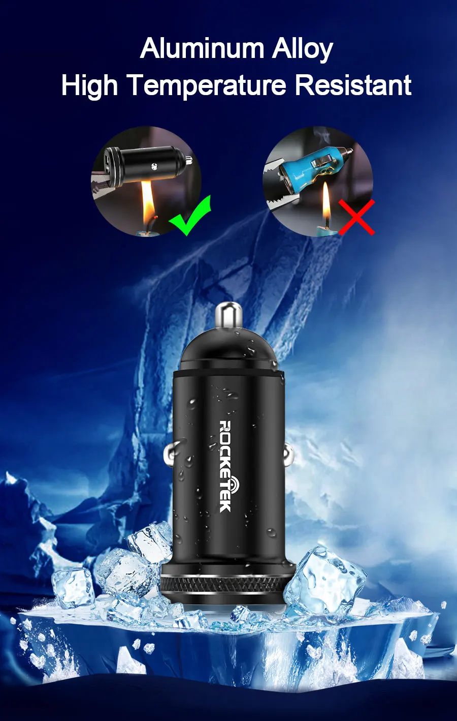Rocketek металлическое мини USB Автомобильное зарядное устройство для мобильного телефона планшета gps 3.1A быстрое зарядное устройство автомобильное зарядное устройство двойной USB автомобильный адаптер зарядного устройства для телефона