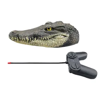 

2.4G Crocodile Head Floating RC Boat Crocodile Head Spoof Toy Resin Simulates Fake Head Decoy For Pool Pond Garden