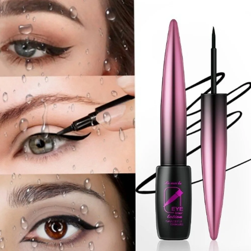 Maquillaje профессиональная Водонепроницаемая длинная жидкость длительного эффекта подводка для глаз карандаш быстросохнущая Sweatproof не Цветущая подводка для глаз Косметика
