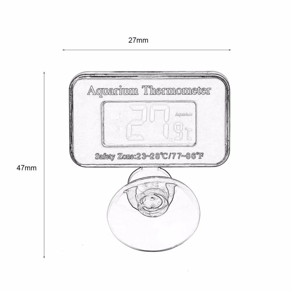 Горячая 1 шт. цифровой погружной аквариумный ЖК-термометр измеритель температуры