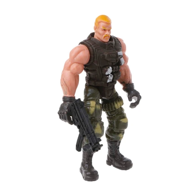 6Pcs/Set Action Figure Army Soldiers Toy with Weapon Military Figures Child Toy Drop Ship 5