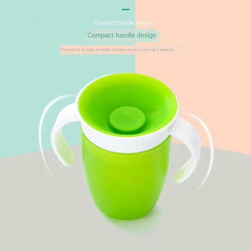 Baby Cups Can Be Turned Magic Cup Learning Drinking Leakproof Child Water Bottle 240ml Copos | Мать и ребенок