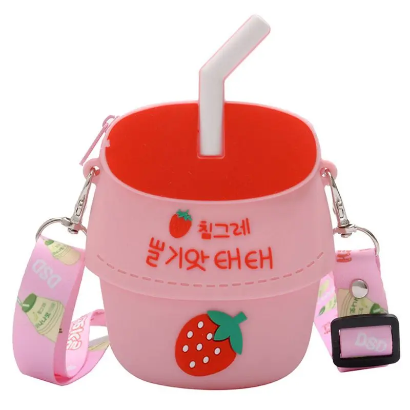 

Kids Girls Lovely Shoulder Bag Phone Pouch Silicone Cartoon Crossbody Satchel Zipper Purse