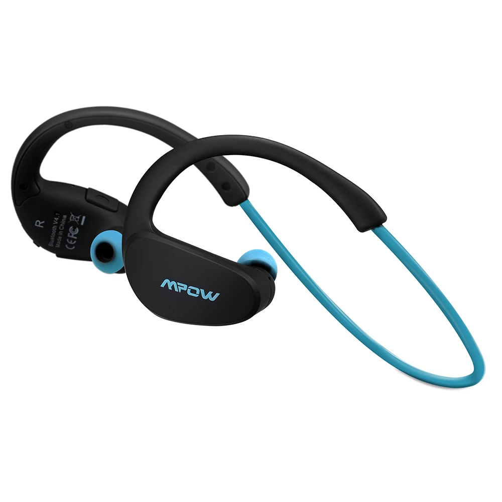 Оригинальные Mpow Cheetah Bluetooth наушники беспроводные наушники Портативные водонепроницаемые наушники спортивные наушники с микрофоном и AptX стерео - Цвет: Blue Earphone